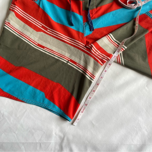 Patagonia Vibrant Red and Teal Board Shorts for Men - Picture 7 of 9